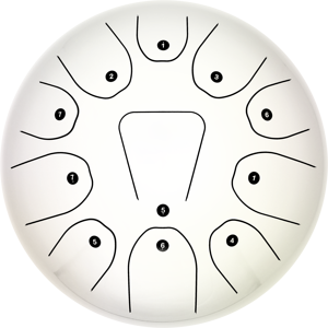 Tamburo a Mano con Perle da 12 Pollici, Strumento a Percussione, Tamburo a Lingua d'Acciaio con Note C D E F G a B in Do <span class=keywords><strong>Maggiore</strong></span> - Product Image 2