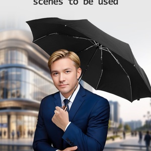 ร่มพับอัตโนมัติ 3 ตอน สำหรับเดินทางกลางแจ้ง ด้ามจับอลูมิเนียมอัลลอยด์ ร่มขนาดกะทัดรัด - Product Image 3