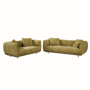 Juego de Sofás Seccionales Extensibles de Estilo Francés de Lujo, con Estructura de Madera Maciza, Tapizado de Terciopelo y Relleno de Esponja, 3 Plazas, Muebles para Sala de Estar - Product Image 2