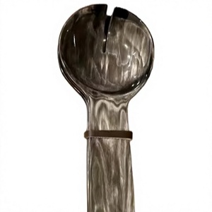 Couverts artisanaux naturels pour repas rustiques, camping et coffrets cadeaux – Ensemble de cuillères en corne de buffle polies, écologiques - Product Image 1