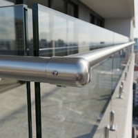 Embout de balustrade en acier inoxydable avec vis de fixation pour rampe d'escalier et de balcon