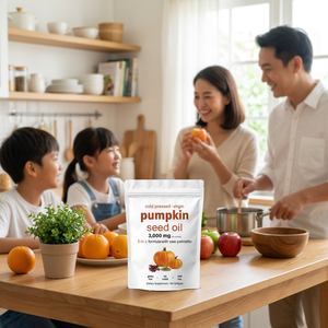 OEM食物繊維入りパンプキンシードオイルとノコギリヤシソフトジェルカプセル180粒入り、免疫力向上と全体的な健康をサポート - Product Image 5