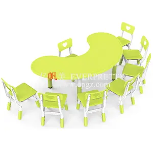 Preschool Classroom Furniture Desk and Chair/Kids School Furniture/New Design Modern Kindergarten Furniture