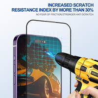 Aurey 2026 Nouveau Verre 2.5D 9h Protection d'écran en céramique résistante aux chutes pour iPhone 14 Pro Max