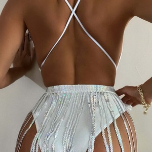 Traje de baño para mujer, nuevo y sexy, estilo estadounidense, con escote en V profundo, traje de baño romántico - Product Image 3