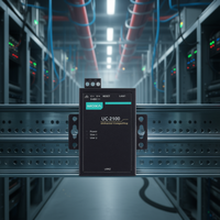 Ordinateur industriel Moxa UC-2102-LX Mini DIN Rail 9-48V DC avec ports LAN
