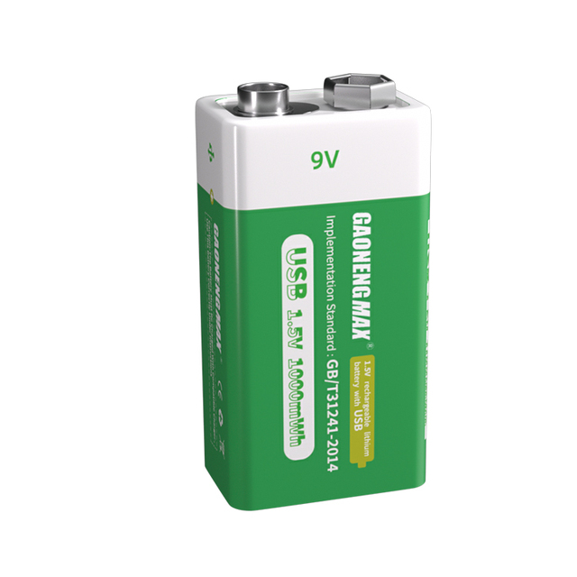 Deep Cycle Green Power Rechargeable Lithium Ion Battery Pack 9V 1000mwh Rechargeable Battery Li-ion