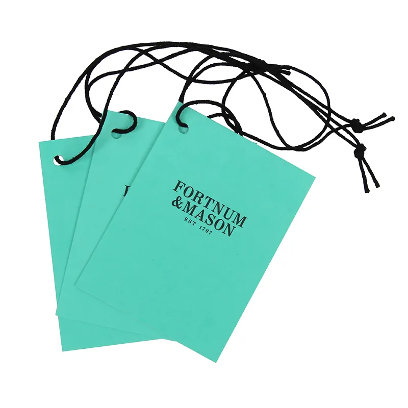 Custom Garment Shirt Shoes Bags Swing Designs etiqueta colgante de papel ecológico verde para la ropa