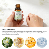 Huile essentielle d'aromathérapie au jasmin, parfum durable, hôtel, maison, chambre à coucher, salle de bain