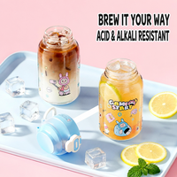Bouteille d'eau en plastique Tritan de 700 ml avec paille 2-en-1 et couvercle à boire directement, ouverture à une touche, anti-fuite pour enfants et voyages