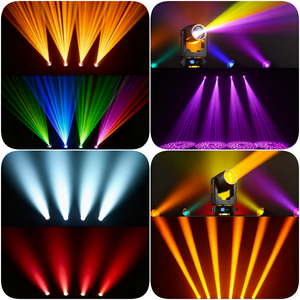 Mini Testa Mobile 295W 14R Wash Zoom Sharpy con 48 Prismi Rotanti, 19 Canali DMX512, 16 Gobo, 13 con Halo, per Parchi a Tema, Bianco, DJ, Palcoscenico - Product Image 2