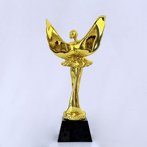 Trofeo <span class=keywords><strong>Angelo</strong></span> Ballerino in Resina Cristallo Oro Argento MH-J0475 - Product Image 4