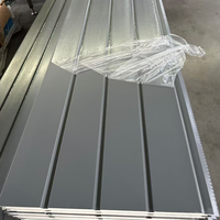 Panneau sandwich décoratif en polyuréthane PU de 16-20 mm, panneau mural extérieur en métal isolé et sculpté pour bardage de bâtiment