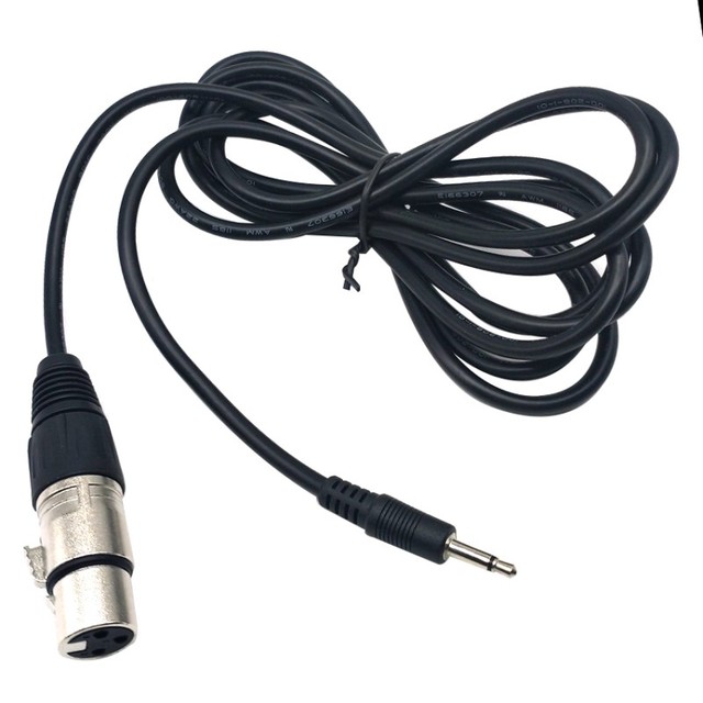 3 Pin XLR Female to 3.5mm Mono Microphone Audio Cable Braid Shielded Balanced for Studio DJ Custom