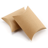 Boîte à bonbons personnalisée avec corde de chanvre, 50 pièces, coffret-cadeau en papier Kraft en forme de coussin, pour mariage