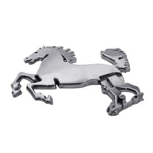 Logo adhésif d'emblème de <span class=keywords><strong>cheval</strong></span> de <span class=keywords><strong>voiture</strong></span> de chrome argent lisse en plastique ABS de galvanoplastie personnalisé pour la carrosserie de <span class=keywords><strong>voiture</strong></span> - Product Image 4