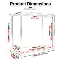 Boîte de présentation magnétique en acrylique transparente pour boosters TCG, résistante aux UV et anti-poussière, pour cartes à collectionner