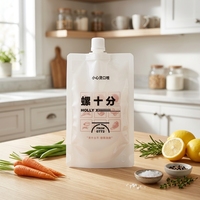 Sacs en plastique de qualité alimentaire imprimés sur mesure avec bec verseur pour salades, aliments pour bébés et collations