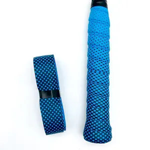 Hete Verkoop Blauwe Stip Zweetabsorptie, Anti-Slip Tennis Racket Grip Tape