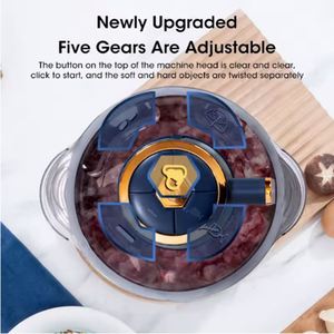 5L Electric Meat <b>Grinder</b> 500W Stainless Steel Portable Multifunctional Food Crusher Vegetable Slicer Processor Chopper Kitchen - Product Image 3