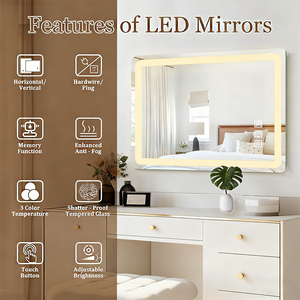 Venta <span class=keywords><strong>de</strong></span> Muebles <span class=keywords><strong>de</strong></span> Fábrica, Accesorios <span class=keywords><strong>de</strong></span> Baño para Hoteles, <span class=keywords><strong>Espejo</strong></span> <span class=keywords><strong>de</strong></span> Maquillaje Inteligente LED con Función Antivaho - Product Image 5