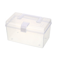 Boîte de rangement médicale transparente multicouche de grande capacité personnalisée Organisateur de médicaments ménagers Bac de rangement d'urgence en plastique