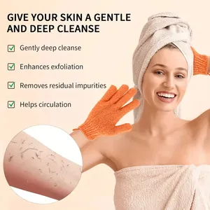 Exfoliating Modern Polyester Shower Gloves <b>Body</b> <b>Scrub</b> Cleansing Tool Bath Towel Back <b>Scrub</b> - Product Image 3
