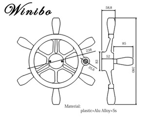 Volant marin Winibo 15,5 pouces en acier inoxydable à 6 branches pour bateau pirate – Conception optimale pour la construction de navires - Product Image 6