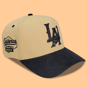 Casquette de baseball personnalisable en daim noir avec logo brodé en 3D, couronne moyenne, pour homme, 5 panneaux, style A-Frame - Product Image 3