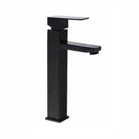 Robinet d'évier de salle de bains Robinet d'eau Lavabos de salle de bains Robinet d'eau noire Robinet mitigeur de lavabo