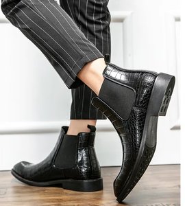 Bottes <span class=keywords><strong>Chelsea</strong></span> de luxe élégantes et confortables à <span class=keywords><strong>plateforme</strong></span> plate, pour l'hiver et l'été, souples, montantes à la cheville, imperméables, rehaussantes - Product Image 4