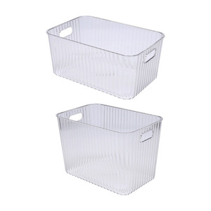 Transparent Thickened <b>Plastic</b> Storage <b>Box</b> Rectangle Pet Material Dustproof <b>Large</b> Capacity Portable Organizer For Cosmetics - Product Image 3