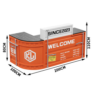 Barra de estilo industrial, cajero, <span class=keywords><strong>Internet</strong></span>, celebridad, té de la leche, cafetería, hierro, billar, sala de baloncesto, gimnasio, escritorio de recepción - Product Image 5