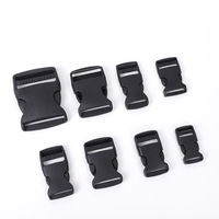Boucle compacte en plastique noir mat en forme de D, mini attache en forme de D pour sangle de sacoche miniature