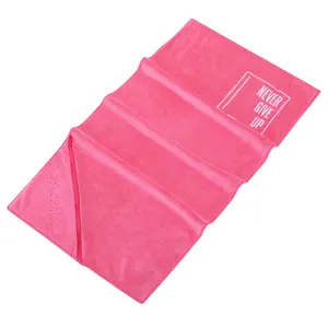 Serviettes de sport portables solides de haute qualité en microfibre avec logo personnalisé pour serviettes de sport