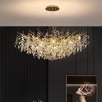 Lustre moderne et luxueux en cristal, nouveau luminaire pour salle à manger, chambre à coucher, cuisine, branches d'arbre, luminaires de plafond en cristal