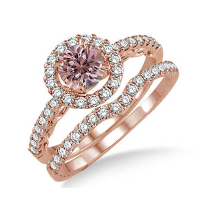 Conjuntos de anillos de compromiso de alta calidad, plata 925, forma de pera, <span class=keywords><strong>morganita</strong></span>, oro rosa plateado, Morgante, boda - Product Image 5
