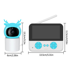 Monitor de Bebé Inalámbrico con Monitoreo Remoto Transfronterizo, Cámara Panorámica/Inclinable de 355°, Visión <span class=keywords><strong>Nocturna</strong></span>, Monitoreo de Temperatura, Cuidador Infantil - Product Image 4