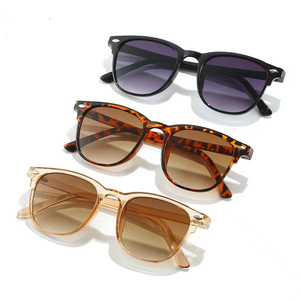 Gafas de Sol Clásicas para Exteriores, HD, Polarizadas, UV400, Lentes Degradadas, Material de PC, Montura Tortuga/Negra/Transparente, Unisex, Vintage, con Remaches - Product Image 3