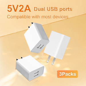 US EU pulg <span class=keywords><strong>10W</strong></span> du lịch adapter 2 cổng sạc nhanh 5V 2A kép <span class=keywords><strong>USB</strong></span> tường sạc AC adapter 2 <span class=keywords><strong>USB</strong></span> tường sạc - Product Image 3