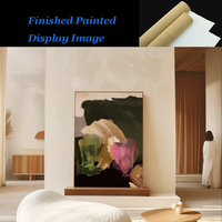 Rouleau de toile de peinture en mélange jute-coton 920 g/m², texture extra grossière - Rouleau parent haute densité pour peinture décorative