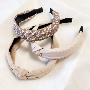Venta al por mayor: <span class=keywords><strong>Set</strong></span> de 3 diademas para el Día de la Independencia con flores de tela y nudo cruzado, diadema ancha y bonita, accesorios para el cabello. - Product Image 2