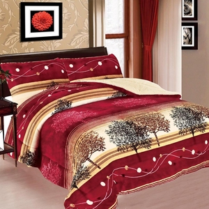 3 miếng flannel lông cừu borrego Sherpa Chăn siêu mềm ấm chăn đảo ngược nữ hoàng Kích thước vua - Product Image 2