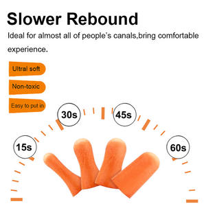 الجملة الضوضاء تقلل مريحة لينة بو سدادات أذن للاستحمام عازلة للصوت الأذن المقابس مع حالة - Product Image 4