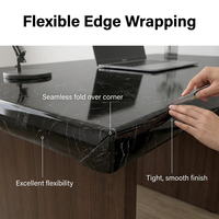 JoyShine Papier Adhésif PVC Effet Marbre Moderne, Film Imperméable Auto-Adhésif pour Comptoirs de Cuisine et Salle de Bain, Armoires, Usine OEM ODM