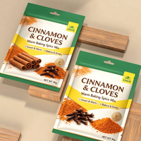 Sachet plat d'emballage pour assaisonnements alimentaires, scellé sur trois côtés, imprimé sur mesure, pour poivre, sel, condiments, fournisseur en gros