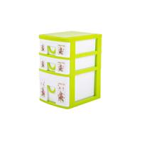 Meuble de rangement compact à 3 tiroirs en PP vierge, organiseur en plastique moderne pour salon, gain de place