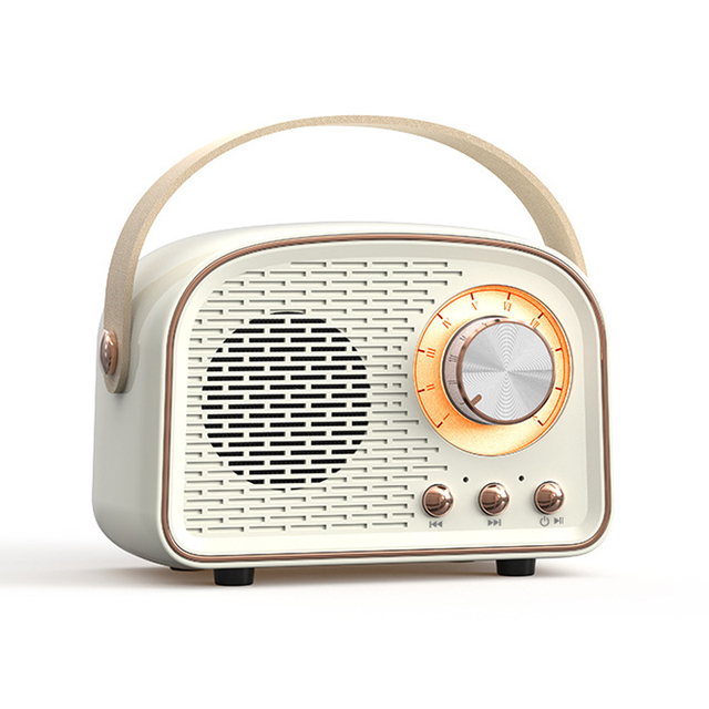 Fashion Design TF AUX FM Radio Retro Speakers Bluetooth Portable Wireless Mini Speaker