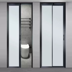 Puerta Plegable Moderna con Funciones Integradas <span class=keywords><strong>de</strong></span> Apertura Deslizante y Batiente, <span class=keywords><strong>Vidrio</strong></span> Templado, Especialmente Diseñada para Baños Pequeños - Product Image 1