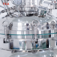 Cuve de réaction en acier inoxydable de 50 L, réacteur chimique à chemise chauffante avec pompe motorisée pour la production cosmétique en laboratoire
